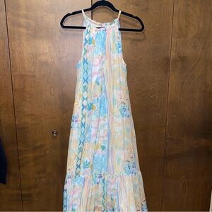 World Market 100% cotton Abstract Summer Maxi Dress